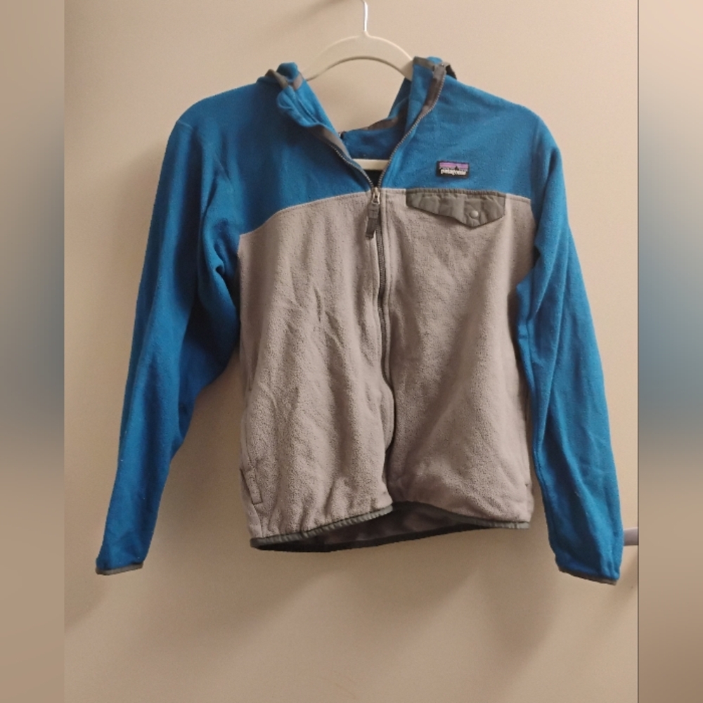 Patagonia Micro D Snap-T Fleece Jacket Hoodie Sz 14 Boys